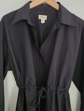 World Market Wrinkle Resistant Shirt Dress, Black, One Size